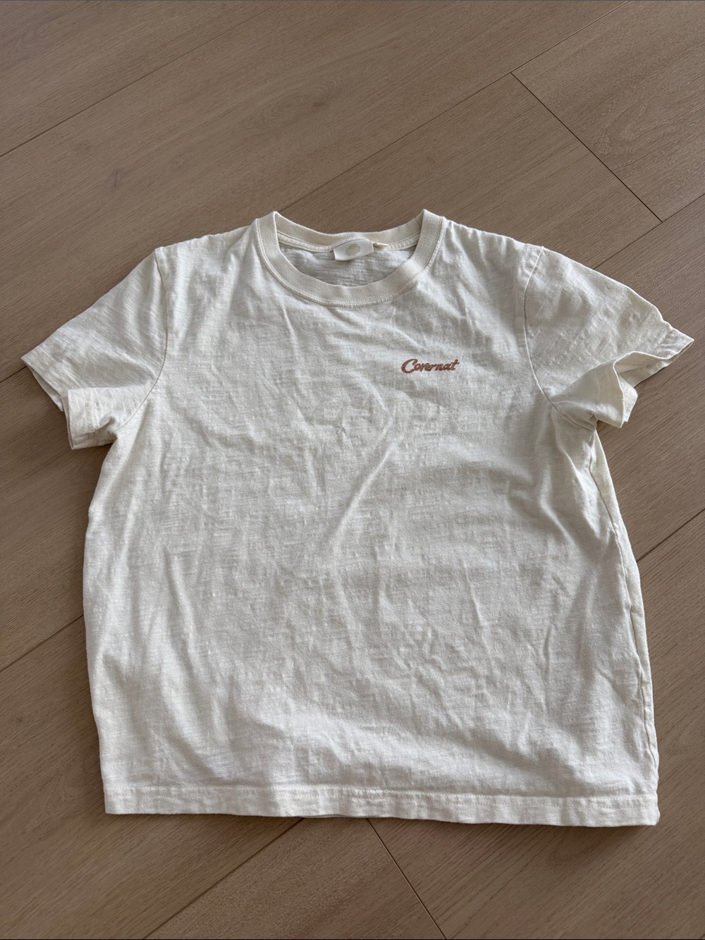 Cream Short-Sleeve Logo T-Shirt covernat